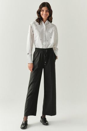Exquise Livia Drawstring Wide Leg Pants in Grey at Nordstrom, Size Xx-Large
