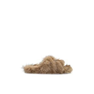 Balenciaga Sliders, female, Beige, Size: 12 US Furry Slide