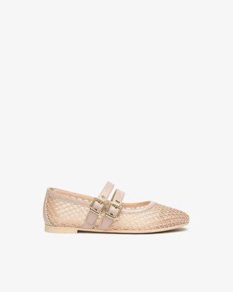 Nero Giardini Womens Mesh Ballet Flat In Rose