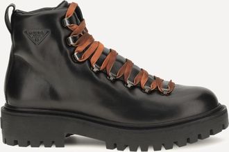 Prada Leather lace-up Ankle Boots unisex 7.5