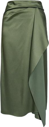Erdem Midi-rok met gedrapeerd detail - Groen