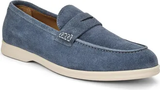 Bruno Magli Patrizio Penny Loafer in Light Blue Suede at Nordstrom, Size 10.5