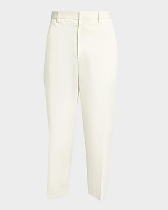 Jil Sander Men & apos;s Flat-Front Cotton Trousers