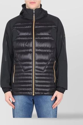 HUGO BOSS quilted hooded jacket with side zipper pockets
