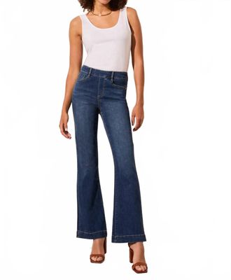 Tribal Audrey Pull On Flare Leg Pants In Stormy Blue