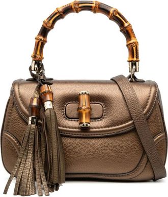 Gucci Pre-owned Handbags, female, Brown, Size: ONE SIZE Pre-owned Top Handle Bag