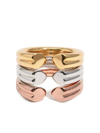 Bimba & Lola heart-motif ring - women - Brass - 54.4 - Gold