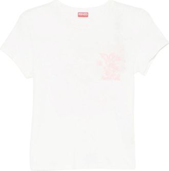 Kenzo Cartoon Outlined Em T-Shirt - Dames - T-shirts - Wit - M - Tops