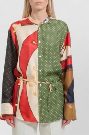 Celine silk printed oversized shirt