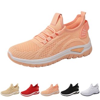 Generic Slip On Walking Trainers Shoes for Women Size 7.5 Mesh Breathable Fitness Shoes Casual Orthopedic Sneakers Ladies Outdoor Non Slip Comfortable Lightwe