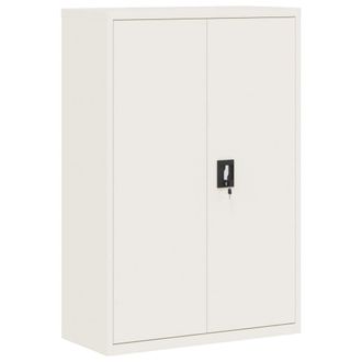 vidaXL Armario Archivador De Acero Blanco 90x40x140 Cm Vidaxl