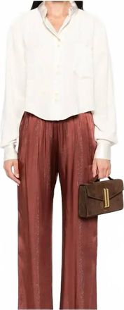 Forte_Forte Womens Velvet Boxy Shirt In Giglio