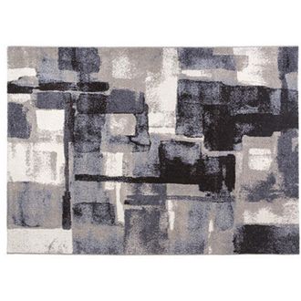 OEM Alfombra De Interior De 110&times;170 Cm, Fris&eacute; De Polipropileno, Antial&eacute;rgica, Antitermitas, Gris - Decora