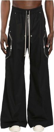 Rick Owens Heizer Belas - Heren - Wijde Broeken - Zwart - M - Katoen - Broeken