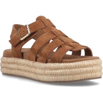 Hush Puppies Rosetta Gladiator Leather Womens Tan Sandals - Size UK 5