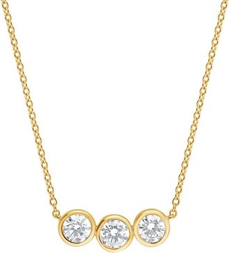 Grown Brilliance 14KT Yellow Gold 0.80 Carat Lab Grown Diamond Necklace for Women