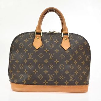 Louis Vuitton Alma Handbag Monogram Canvas Brown Canvas Handbag (Pre-Owned)