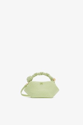 Ganni Green Mini Bou Bag in Ostrich