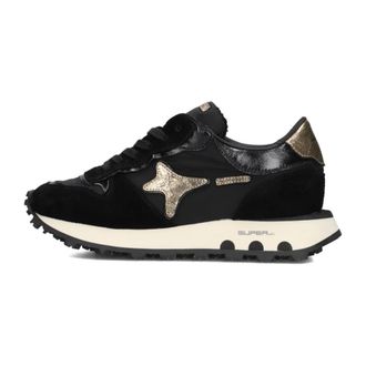 Ama brand Schoenen, Dames, Zwart, 38 EU, Wol, Zwarte Lage Sneakers voor Vrouwen