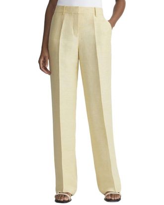 Lafayette 148 New York Gates Full Leg Linen-Blend Pant