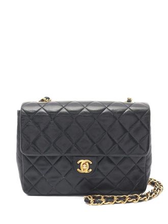 Chanel 1989-1991 mini matelassé shoulder bag - Blue