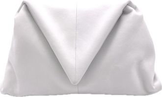 Bottega Veneta White Leather Clutch Bag (Pre-Owned)