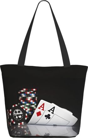 AOOEDM Playing Poker Cards Ladies Shopping Bag 13x11x7in.The Perfect ValentineS Day Gift.It Is The Best ValentineS Day Gift For Mom, Daughter, Wife,Etc