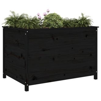 Berkfield Home Garden Raised Bed Black 119.5x82.5x78 cm Solid Wood Pine