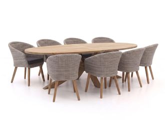 Intenso Furniture Intenso Tropea/ROUGH-Y Ellips 280cm dining tuinset 9-delig