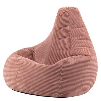 Icon Brand Puf con respaldo alto de pana rosa amanecer