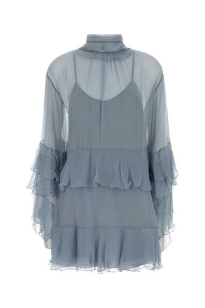 Chlo&eacute; Powder Blue Crepe Dress