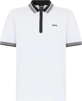HUGO BOSS Tops, Heren, Wit, M, Katoen, Philix Polo