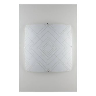 Netlighting Vector Decorative Flush Ceiling Light Glossy White Glass E27
