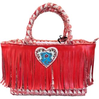 Rue Madame Par&iacute;s Womens Kos M Tweed Bag In Red