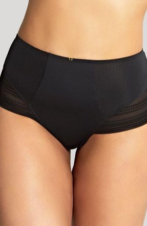 Panache Serene High Waist Briefs in Noir at Nordstrom, Size 12 Us