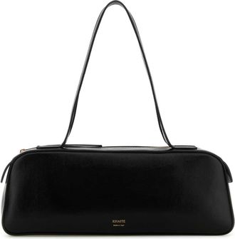Khaite Black Leather Simona Shoulder Bag
