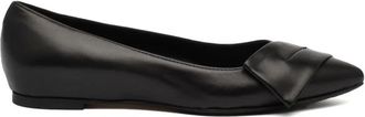 L'Arianna Zwarte Leren Slingback Ballerinas - Dames - Ballerinas - Zwart - 39 EU - Leer - Schoenen
