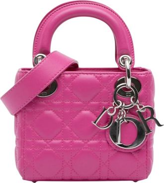 Dior Pre-owned Top Handle Leather Bag - Dames - Vintage Mini Tas - Roze - ONE Size - Leer - Vintage