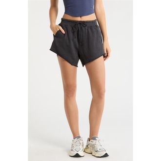 Free People FP Movement Knockout Drawstring Shorts in Black at Nordstrom, Size X-Large