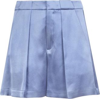 Alysi Raso Shorts met Voor Sluiting - Dames - Bermuda - Blauw - S - Korte Broeken