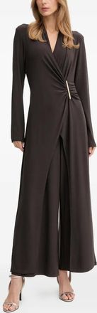 Joseph Ribkoff Tuta intera con scollo a V - Marrone