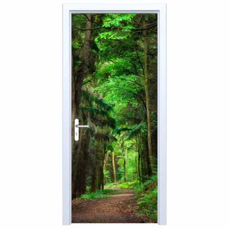 OEM Adhesivo De Tela Para Puerta Con Dise&ntilde;o De Sendero Forestal 549pd