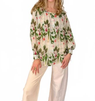 B.YU Lightweight Garden Blouse In Multi