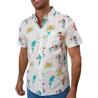 Chubbies Dude Wheres Macaw Friday Shirt In White Parrots