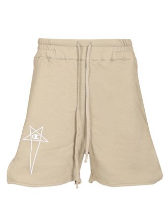 Champion Cotton Shorts Trousers Bianco-Uomo