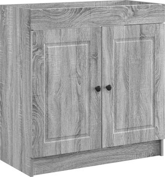 vidaXL Cabinet Debajo Del Fregadero Sonoma Gris 78,5 X 37,5 X 81 Cm Vidaxl