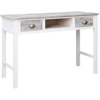 vidaXL Writing Desk Grey 110x45x76 cm Wood Vidaxl