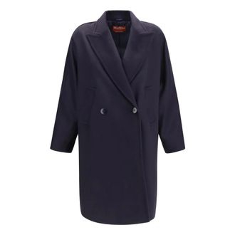 Max Mara Abrigo cruzado de lana Drap - Coats - Mujer - Azul - 2XS