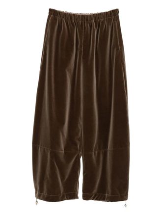 Fabiana Filippi velvet trousers - women - Fabric - 40 - Brown