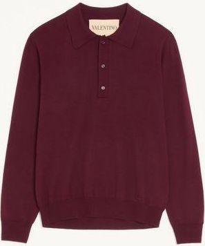 Valentino Valentino Wool Polo With Vlogo Embroidery